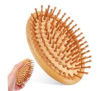 UKCOCO Cepillo de Bambú para Masaje Escalpado Cepillo Desenredante Suave para Tipo de Cabello Peine Natural Antienredos Accesorio de Unisex para Cuidado del Cabello