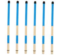 UKCOCO Cepillo de Instrumento de Percusión Baqueta para Batería Hecho de Bambú Ligero y Portátil 3 Pares Adecuado para Percusión Profesional y Práctica
