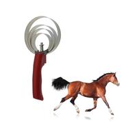 UKCOCO Cepillo Inoxidable para Caballos con Mango Ergonómico Peine de Cuadrante para Limpieza y Masaje Color Aleatorio Color Aleatorio Color Aleatorio
