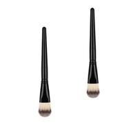 UKCOCO Cepillo para DIY Agarre Aplicación Precisa Mask Cómodo en Nylon 2piezas Color Negro Mascarilla Facial de Adecuado para Cuidado de Belleza