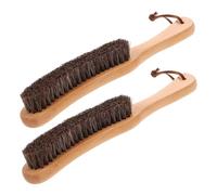 UKCOCO Cepillo para Quitar el Polvo y Limpieza de Ropa 2 Unidades Cerdas Suaves Madera Ergonómico Antiestático para Hogar Cuidado de Tejidos