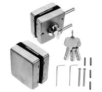 UKCOCO Cerradura de Puerta de Vidrio Inoxidable Diseño sin Marco para Puertas de Doble Apertura Instalación y Duradera para Hogar y Oficina