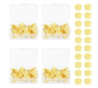 UKCOCO Chinchetas Decorativas Forma de Garra de Animal, Color Crema, 4 Cajas de 30 Unidades, Alfileres de Corcho Metálicos para Tablero de Anuncios, Mapas y Paredes de Oficina y Escuela