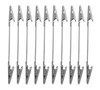 UKCOCO Clip De Notas De Doble Cabezal Cocodrilo Metálico 5 Pulgadas, Soportes Duraderos para Exhibir Fotos y Papeles, Diseño Versátil para Oficina y Hogar, Pack De 10 Piezas