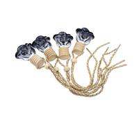 UKCOCO Colgante de Perfume para Coche 4 Piezas Botella de Vidrio Transparente Tapa de Madera Aromatizador Colgante para Espejo Retrovisor Ambientador Recargable para Automóvil