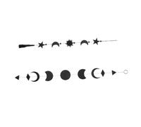 UKCOCO Colgante Fácil Instalación de Pared de Madera Forma de Luna y Estrella Resistente Adorno 2 Piezas para Decoración Creativa en Salas y Paredes Artísticas