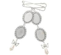 UKCOCO Colgantes Conmemorativos para Fotos DIY 2 Piezas para Ramo de Novia Broche Decorativo y Marco para Recuerdos de Boda, Amuletos Fotográficos para Accesorios Novia y Regalos
