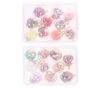 UKCOCO Colgantes DIY 20 Piezas Bola de Cristal Redonda de Vidrio Transparente para Manualidades, Charms Collares y Pulseras, Accesorios Ligeros para Joyería Artesanía