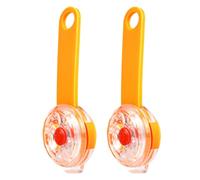UKCOCO Colgantes Luminosos para Perros Luz Naranja de Larga Duración 2piezas Anillo Reforzado Colgantes USB Recargables para Seguridad Nocturna de Mascotas