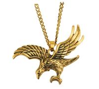 UKCOCO Collar Colgante de Águila Dorado Vintage, Cadena de Metal para Hombres, Joyería de Libertad y Fuerza, Estilo Urbano, Accesorio para Uso Diario y Obsequio