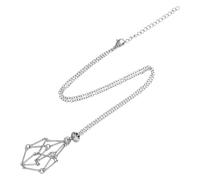 UKCOCO Collar Colgante de Jaula de Cristal Irregular de Acero Inoxidable con Red de Titanio Ajustable, Soporte para Piedras Naturales, Joyería Artesanal para Mujer, Obsequio Día Madre