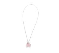 UKCOCO Collar de Piedra Tosca Colgante de Amatista Irregular Rosa Que Promueve Energía Positiva y Libera Impurezas para Relaciones y Familia