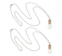 UKCOCO Collar de Semillas de Mostaza Frasco de Vidrio 2 Unidades Joyería Cristiana Religiosa Unisex para Oración y Fe Colgante Pequeño para Regalos Espirituales y Eventos Religiosos