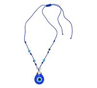 UKCOCO Collar Hombre Ajustable con Amuleto Turco Azul Joyería de Cuello Simple y Masculina Accesorio de Clavícula Elegante