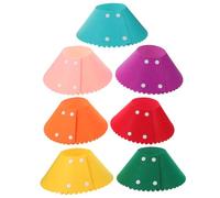 UKCOCO Collar Isabelino Ajustable para Gatos L (4-6,5 Kg) 7 Unidades Colores Variados, Cono Protector Postoperatorio y Transparente para Recuperación y Cuidado Poscirugía
