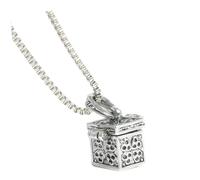 UKCOCO Collar Urna para Cenizas de Mascota de Acero Titanio Joyería Conmemorativa Anti-Fugas Color Plata Colgante Abierto para Perros Recuerdo para Mujeres Hombres y Obsequio