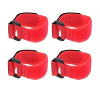 UKCOCO Collares Anticanto para Aves de Corral, 4 Unidades, Nylon Ajustable Rojo, Antirruido para Gallinas, Prevención de Gritos, Collar de Cuello Seguro para Uso Doméstico y Granjas