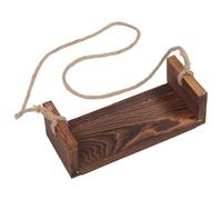 UKCOCO Columpio de Madera para Bebés Color Café, Asiento Ergonómico para Recién Nacidos, Accesorio para Fotografía en Jardín y Parque, Decoración para Sesiones de Fotos