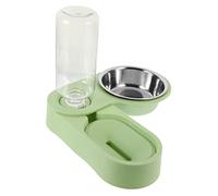 UKCOCO Comedero y Bebedero Automático para Mascotas Conjunto De Comedero De Inoxidable para Perros y Gatos Comida y Agua Diseño Interactivo Fácil De Limpiar para Animales Pequeños y
