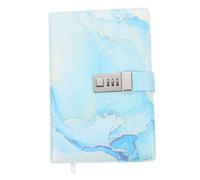 UKCOCO con Cerradura de Combinación Color Azul Cuaderno de Escritura y Seguro para Niñas Secreto y Planificador Personal Libreta con Mecanismo de Bloqueo para Notas