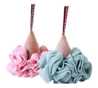 UKCOCO con Gancho para Drenaje para Ducha 2 Esponjas de Baño Forma de Helado Hechas de Nylon y Esponja, Ideales para Limpieza Corporal Baño Diario