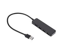 UKCOCO Concentrador USB 3.0 de 4 Ultradelgado Chip de Alto Rendimiento para PC y Portátil, Transmisión Rápida 5 GB/s, Compatible USB 2.0 y 1.1, Adecuado para Oficina y Multimedia