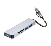 UKCOCO Concentrador USB 3.0 para Computadora Portátil Adaptador USB Múltiple 5 / Alta Portátil y Práctico Diseño Compacto Color Negro