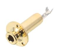UKCOCO Conector Jack Roscado para Guitarra Acústica y Eléctrica Botón para Correa Dorado 1 Unidad Compatible Conexión Estable para Uso en Actuaciones y Grabaciones