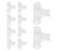 UKCOCO Conector para Zapatero Almacenamiento Diámetro Interior 16mm 20 Piezas Plástico Blanco Acoplamiento en T para Perchero de 3 Vías para Armario y Ropero