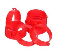 UKCOCO Conectores de Cadena Cónicos de Plástico Rojo, Anillos para Barreras de Tráfico, 10 Piezas, Accesorios de Seguridad para Conos, Enlace Estable para Postes de Señalización y Obras