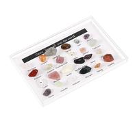 UKCOCO Conjunto de 24 Piezas de Muestras Minerales Naturales de Piedras Irregulares, Colección de Cristales y Piedras de Ágata, Decoración y Enseñanza para Hogar y Terapia Alternativa