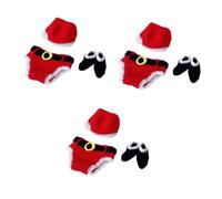 UKCOCO Conjunto De 3 Adorables Accesorios para Fotos De Recién Nacidos para Fiesta De Navidad Tejidos A Mano Ropa De Cien Días Conjuntos para Bebé Material Acrílico Suave 3 Piezas X 3