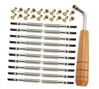 UKCOCO Conjunto de Clavijas de Afinación Accesorio de Repuesto Fácil de Usar, Material Madera y Metal para Lira Arpa Adecuado para Músicos de Lira