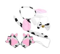 UKCOCO Conjunto De Tocado De Vaca Diadema Orejas De Vaca Rabo De Animal Para Disfraces De Accesorios De Disfraz Para Cosplay Para Fiestas Temáticas Lola