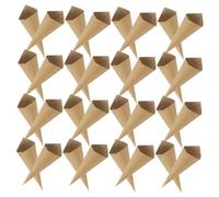 UKCOCO Conos de Papel Kraft para Confeti y Flores 120 Piezas 6.7X2.36 Pulgadas para Ramos, Fiestas y Showers Creativos