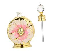 UKCOCO Contenedor De Aceite Esencial Botella De Vidrio Rosa 12 Ml Compacto Hermético Para Aromaterapia y Uso Diario