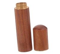 UKCOCO Contenedor de Cerillas de Madera con Tapa Soporte Decorativo Portátil para Camping y Supervivencia Tubo de Almacenamiento Compacto para Exteriores