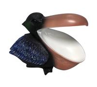 UKCOCO Contenedor Organizador De Llaves De Resina Estatua 3D De Tucán, Soporte Multifuncional para Joyas y Objetos Pequeños, Decoración para Escritorio y Hogar, Color Natural, Tamaño Compacto