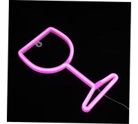 UKCOCO Copa de Vino LED Decorativa con Luz Neón para Fiestas Lámpara de con Alimentación USB y Batería para Decoración y Celebraciones Diseño y Duradero