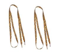 UKCOCO Cordones Planos para Zapatillas Estampado de Leopardo, 1 Par de Poliéster Resistente por Transferencia Térmica, Cordones Elásticos para Zapatos Deportivos y Casuales, Accesorio