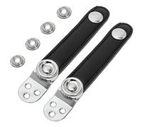 UKCOCO Correa de Fuelle para Acordeón de Doble Capa Negra, Correa Metálica Distancia de 8 Cm, Accesorio para Acordeones en Conciertos y Prácticas Musicales