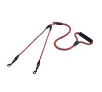 UKCOCO Correa Doble para Perros con Doble Gancho Nylon Resistente para Mascotas Cable de Arrastre Duradero Color Café para Paseos y Seguridad