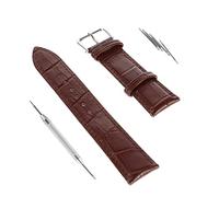 UKCOCO Correa para Reloj de Cuero Marrón para Mujer con Ajuste Individual y Hebilla de Acero Inoxidable, Fácil Método de Reemplazo para Uso Diario