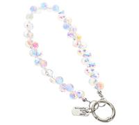 UKCOCO Correa para Teléfono Móvil Cuentas de Cristal para Mujer, Cadena de Pulsera Brillante Multifuncional, Accesorio Transparente para Decoración y Uso Diario