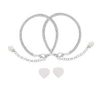 UKCOCO Correas Antideslizantes para Tacones con Perlas y Cristales Ajustables y Reutilizables para Zapatos de Mujer Diseño sin Hebillas Fácil Instalación y Prevención de Caídas