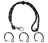 UKCOCO Correas para Guantes de Esquí Antipérdida 2 Pares Cuerda de Seguridad Negra Resistente al Agua para Deportes al Aire Libre y Snowboard Mujer Muñequera Ajustable Invierno