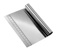 UKCOCO Cortador de Masa Adecuado para Pizza y Repostería en Utensilios de Cocina Color Aleatorio de Acero Inoxidable con Escala y Raspador de Crema, Fácil de Limpiar
