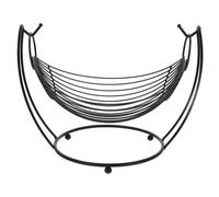 UKCOCO Creativa de Alambre Base Hueca Organizador Multifuncional para Cocina y Salón Almacenamiento Práctico para Frutas y Snacks Diseño Vintage Negro
