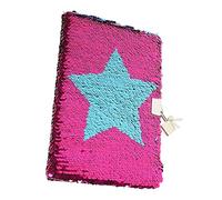 UKCOCO Cuaderno con Lentejuelas Reversibles Diario con Cierre para Niñas Libreta de Notas Creativa y Decorativa para y Escritura Diaria