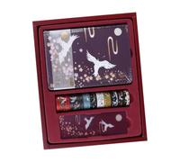 UKCOCO Cuaderno de Estilo Chino Vintage en Tono Rojo Oscuro Cuaderno Práctico Páginas a Color y Esquinas Redondeadas Set de Obsequio Adecuado para Escritura Creativa y Notas Diarias